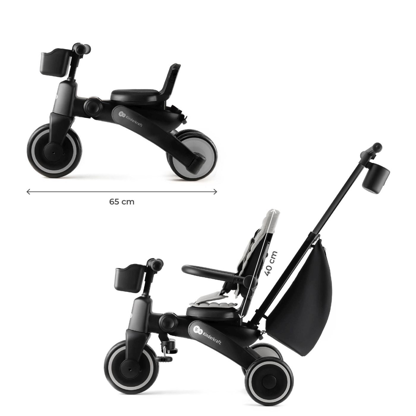 Tricicleta kinderkraft jazz 2, grey [8]