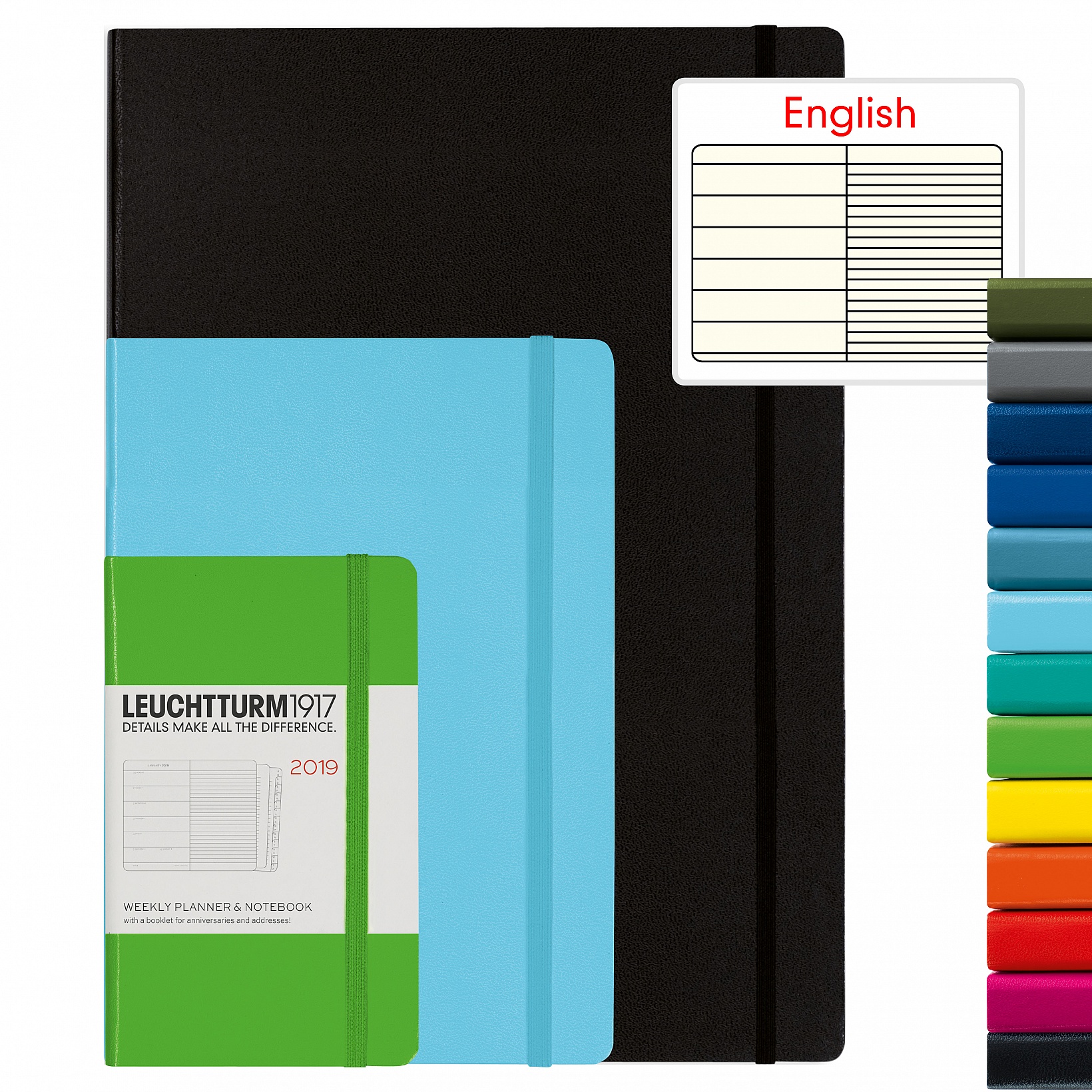 Agenda saptamanala+caiet a5 2019 negru leuchtturm [1]