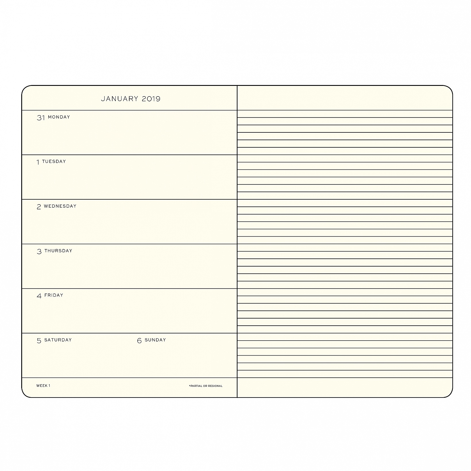 Agenda saptamanala+caiet a5 2019 negru leuchtturm [2]