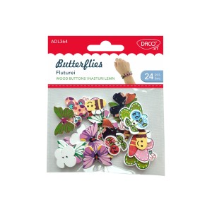 Art & Craft si Artizanat - Accesorii craft - ad364 fluturel daco 3 buc