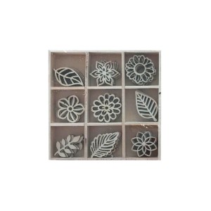 Art & Craft si Artizanat - Accesorii craft - ad366 floricele lemnoase daco 3 buc