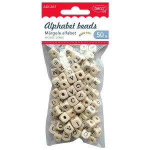 Art & Craft si Artizanat - Accesorii craft - ad367 margele alfabet de lemn daco 3 buc