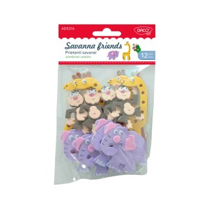 Art & Craft si Artizanat - Accesorii craft - ad376 prietenii savanei daco 3 buc