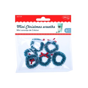 Art & Craft si Artizanat - Accesorii craft - ad739 mini coronite craciun daco 3 buc