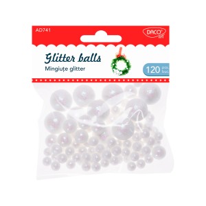 Art & Craft si Artizanat - Accesorii craft - ad741 mingiute glitter daco 3 buc