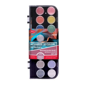 Art & Craft si Artizanat - Acuarele 16 culori metalizate daco ar160