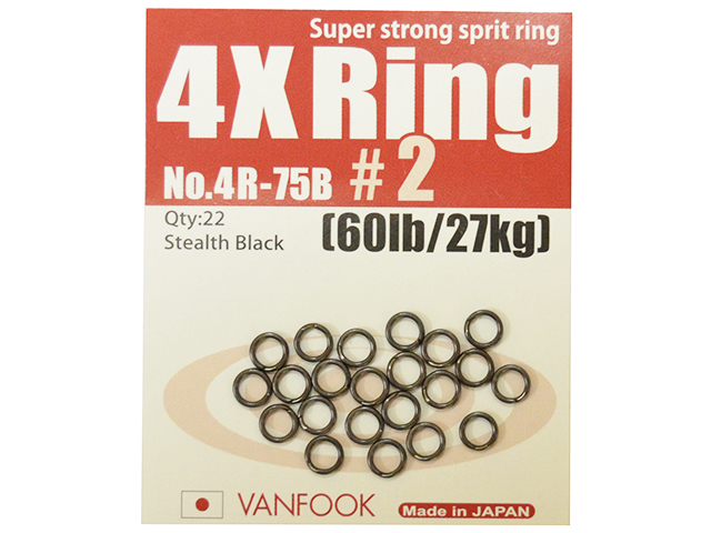 Inele despicate Vanfook 4R-75B Super Strong Sprit Ring Black #2 [1]