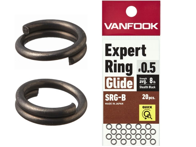 Vârtej - Inele despicate Vanfook SRG-B Expert Ring Glide Stealth Black #0
