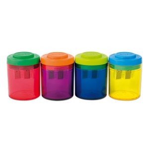 Rechizite Școlare - Ascutitoare dubla cu container collection milan 12 buc