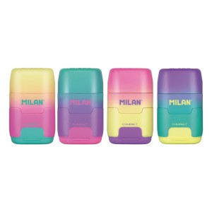 Rechizite Școlare - Ascutitoare plastic dubla cu container sunset milan 24 buc
