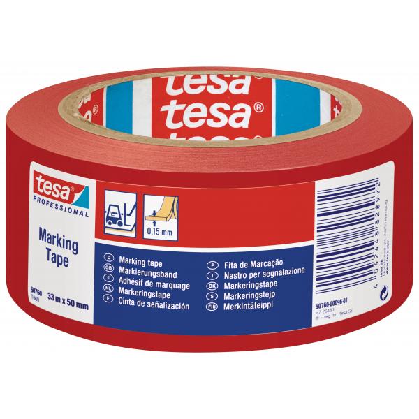 Banda adeziva marcare rosie 33m 50mm tesa [0]