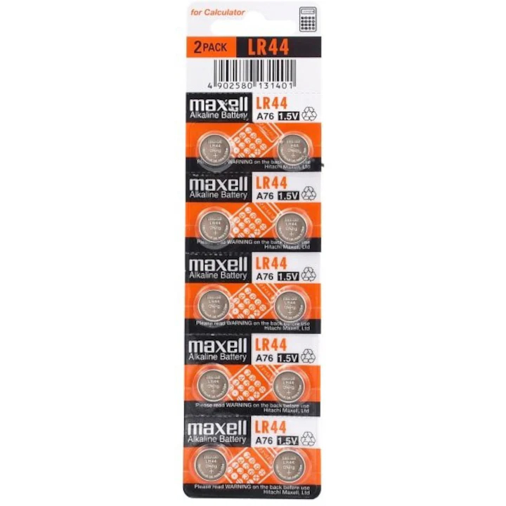 Casă, gradină și bricolaj - Baterii a76 lr44 ag13 1,5v (5x2) 10 buc/blister maxell