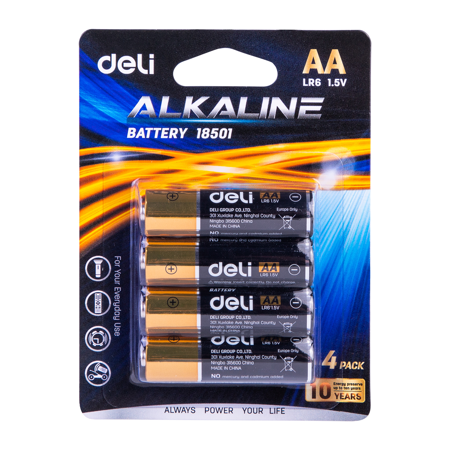Casă, gradină și bricolaj - Baterii r6(aa) alcaline 4 buc/set deli
