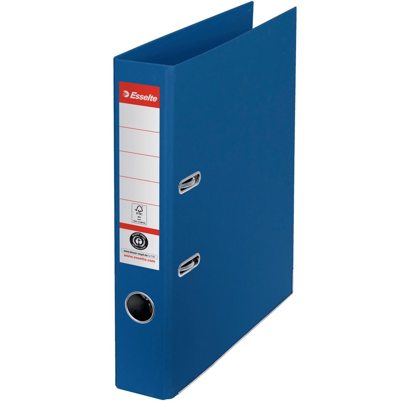 Bibliorafturi - Biblioraft carton reciclat 5cm albastru nr1 power fsc esselte