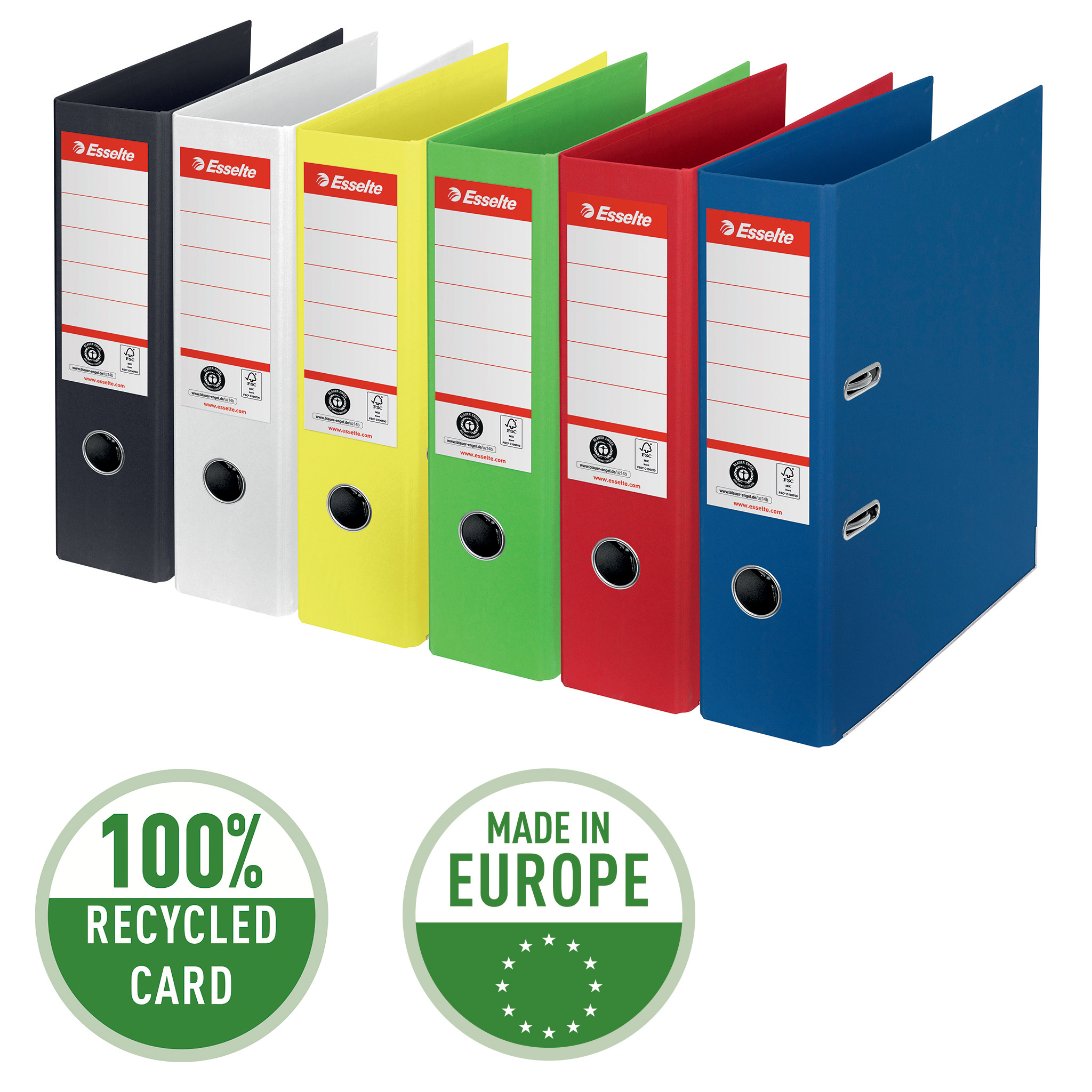 Biblioraft carton reciclat 7.5cm albastru nr1 power fsc esselte [3]