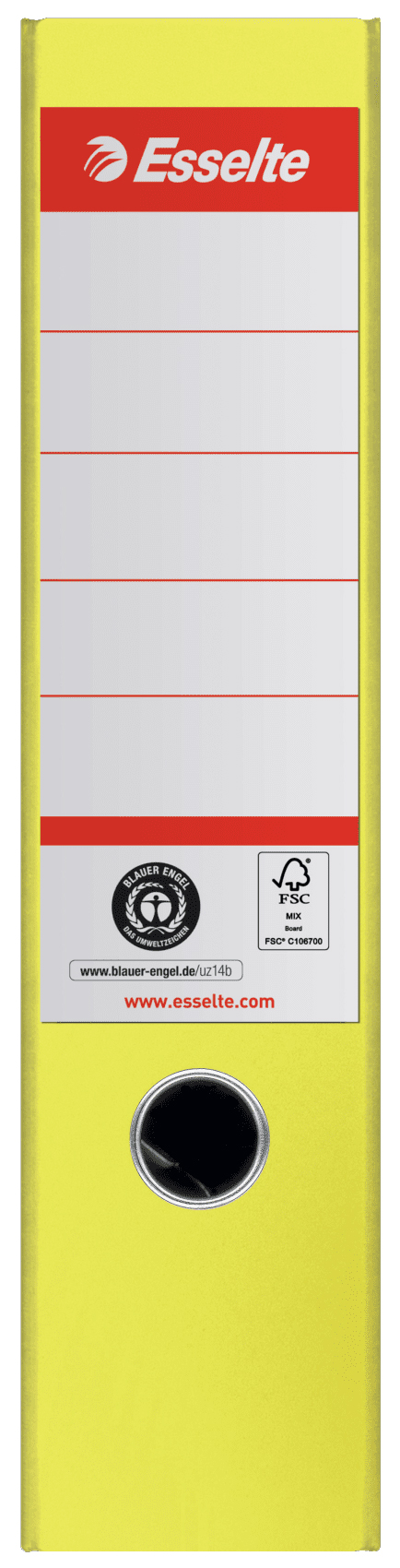 Biblioraft carton reciclat 7.5cm galben nr1 power fsc esselte [1]