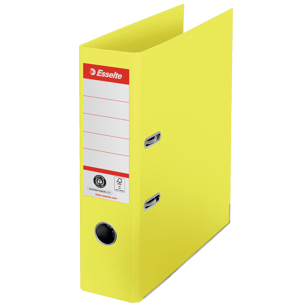 Bibliorafturi - Biblioraft carton reciclat 7.5cm galben nr1 power fsc esselte