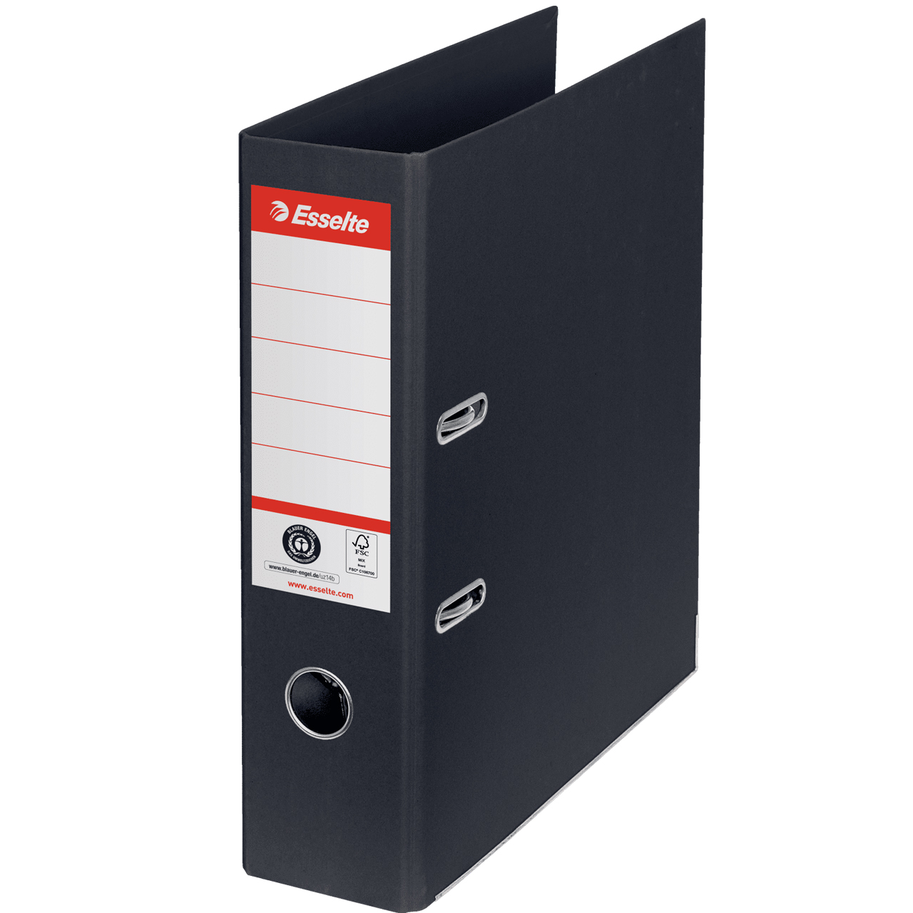 Bibliorafturi - Biblioraft carton reciclat 7.5cm negru nr1 power fsc esselte