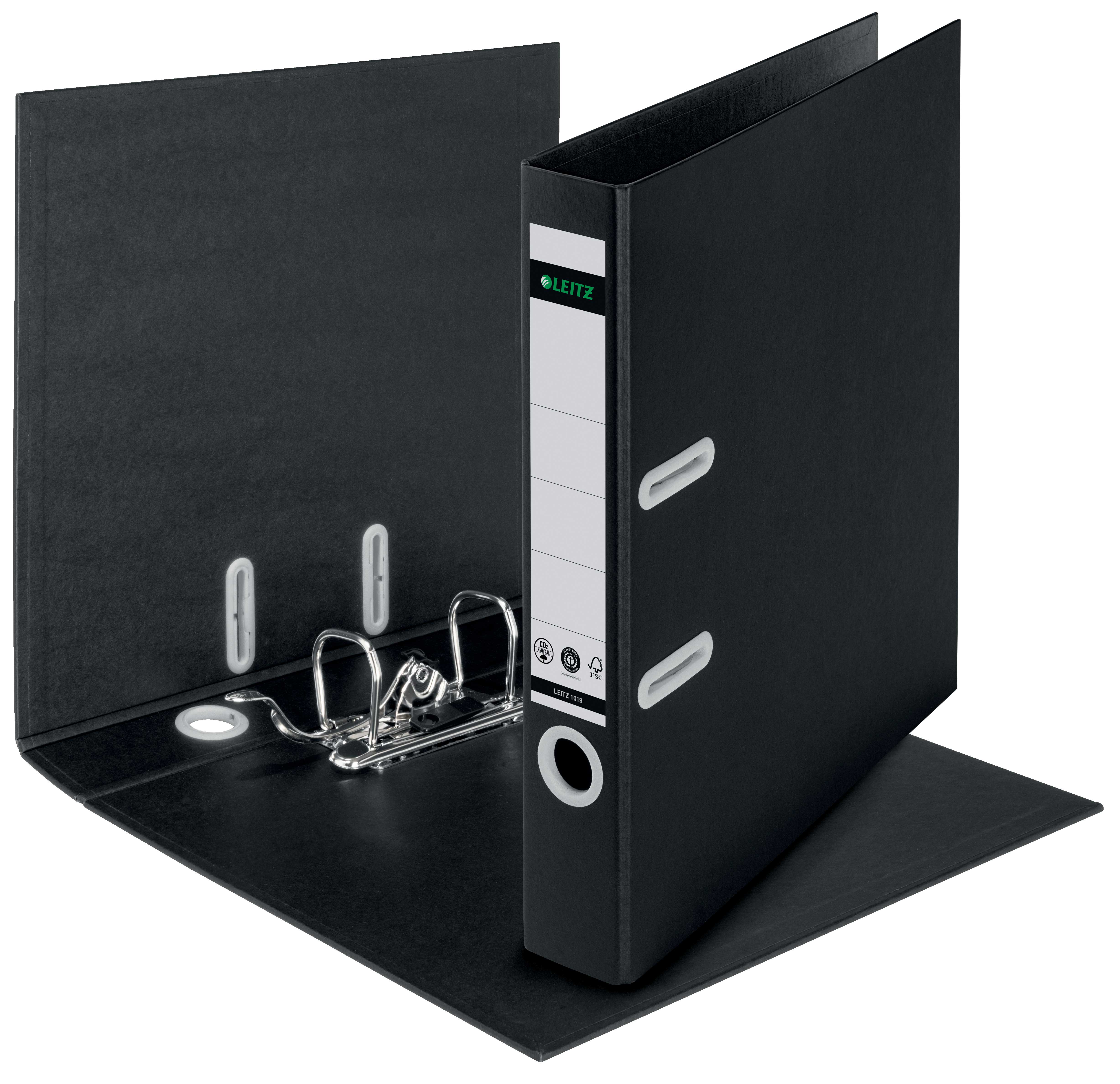 Biblioraft plastifiat 5cm 180grade negru recycle fsc leitz [3]