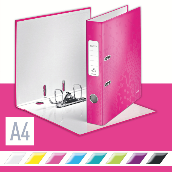 Biblioraft plastifiat 5.2 cm roz metalizat wow leitz [3]