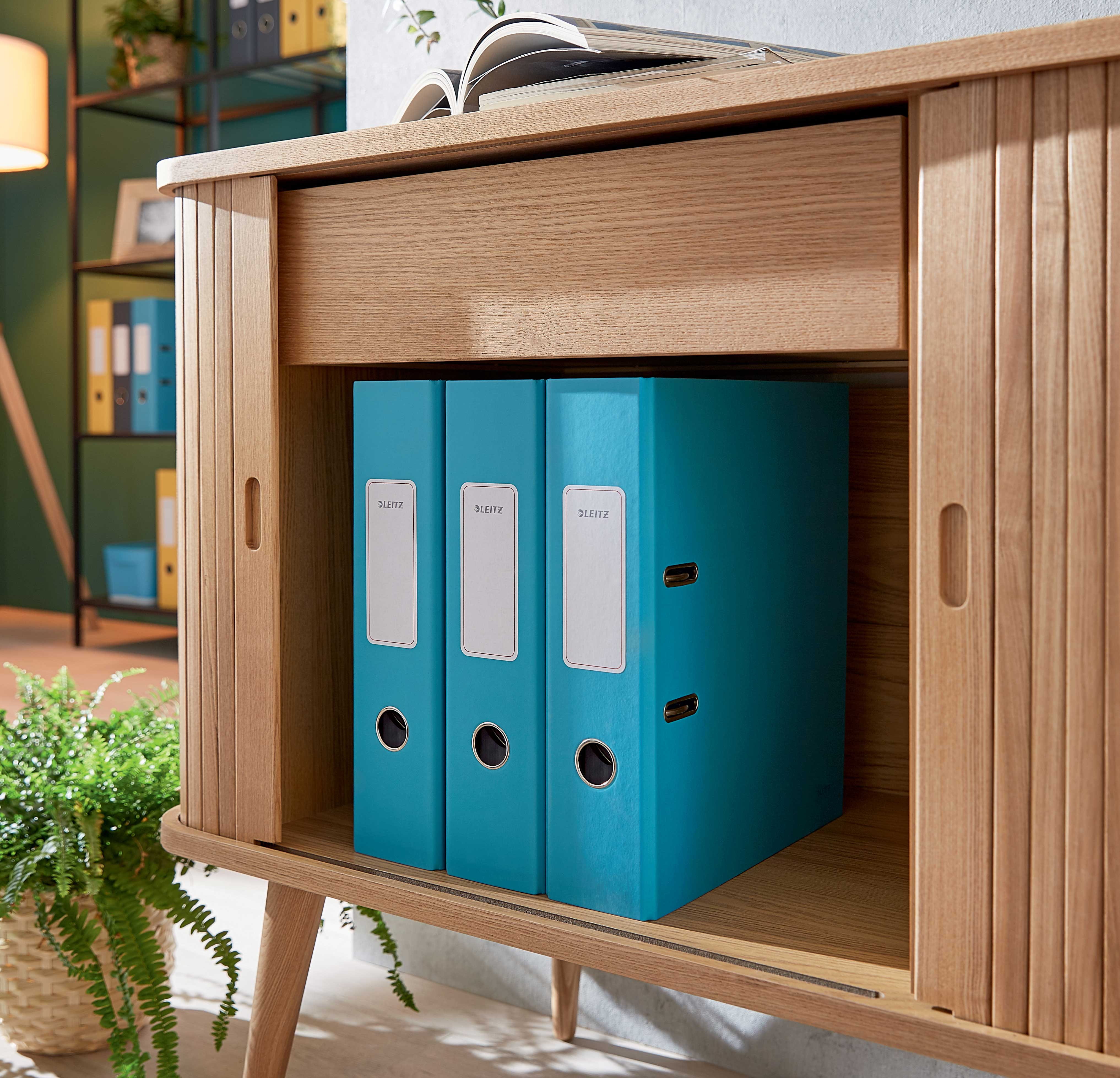 Biblioraft plastifiat 8cm 180grade albastru celest cosy leitz [3]