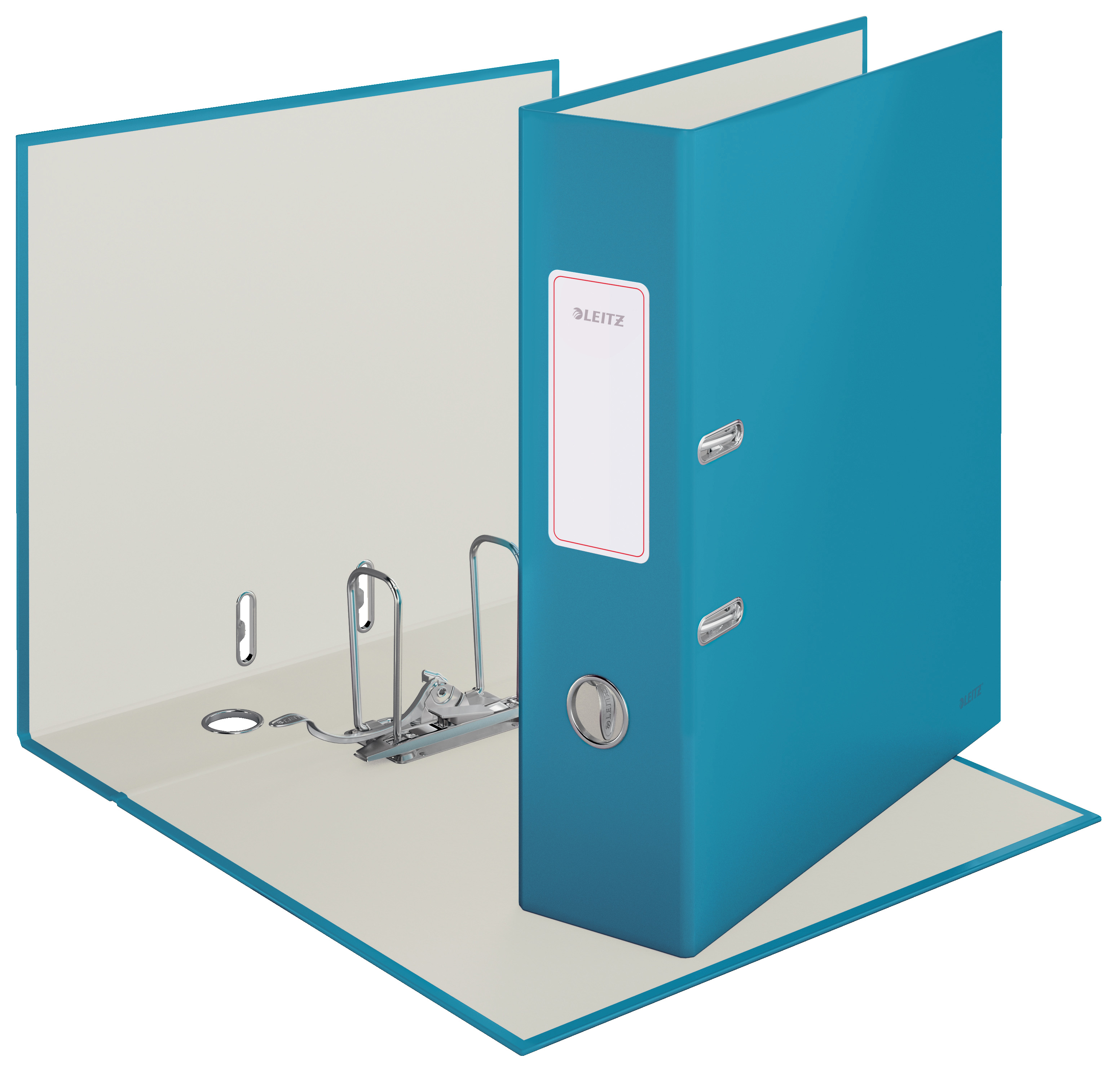 Biblioraft plastifiat 8cm 180grade albastru celest cosy leitz [1]