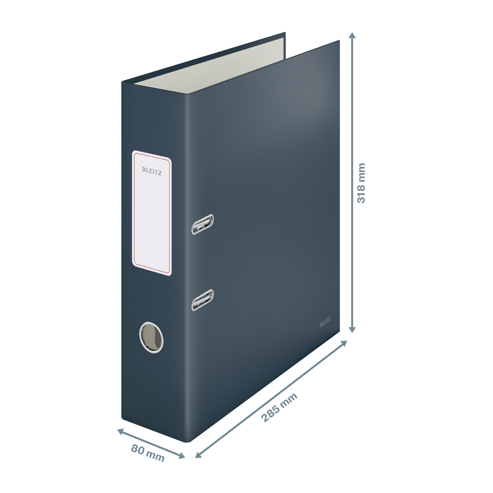 Biblioraft plastifiat 8cm 180grade gri antracit cosy leitz [2]