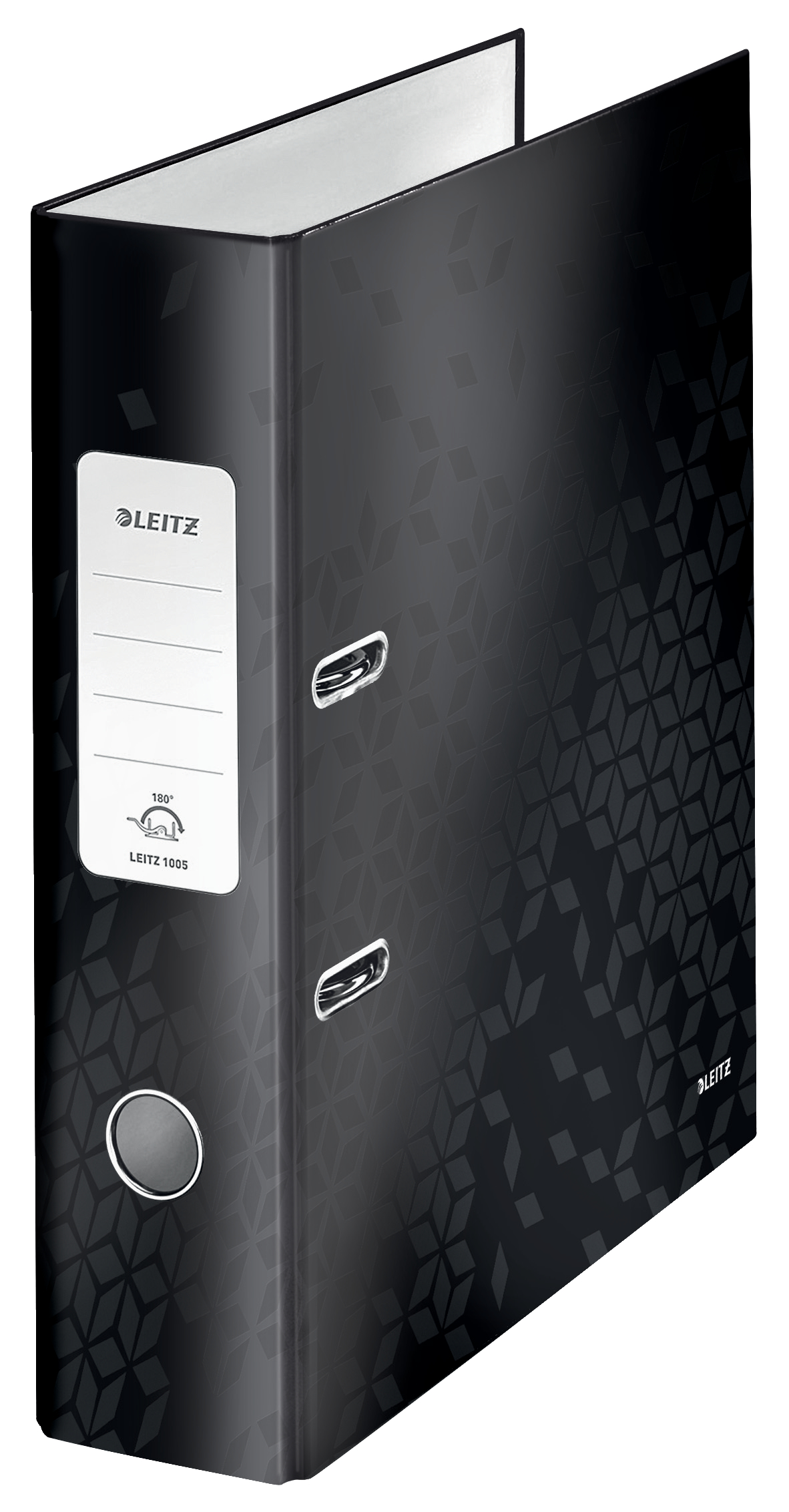 Bibliorafturi - Biblioraft plastifiat 8cm 180grade negru wow leitz