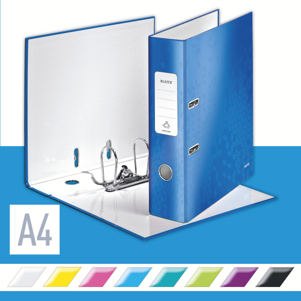 Biblioraft plastifiat 8cm albastru metalizat wow leitz [3]