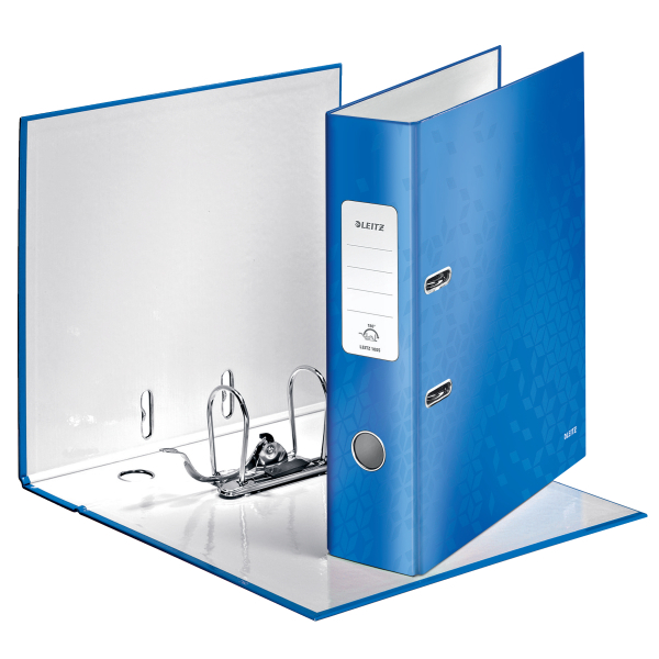 Biblioraft plastifiat 8cm albastru metalizat wow leitz [1]