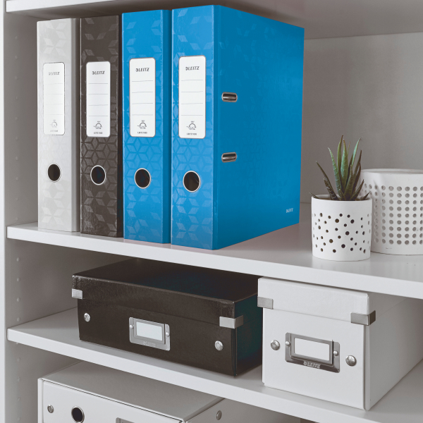 Biblioraft plastifiat 8cm albastru metalizat wow leitz [4]