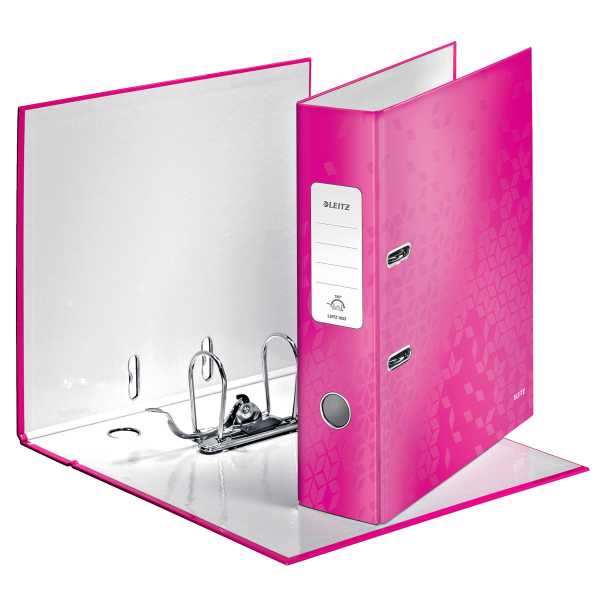 Biblioraft plastifiat 8cm roz metalizat wow leitz [1]