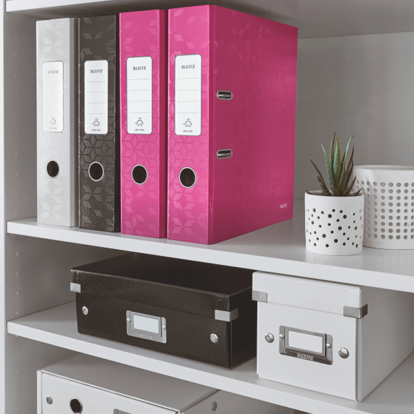 Biblioraft plastifiat 8cm roz metalizat wow leitz [4]