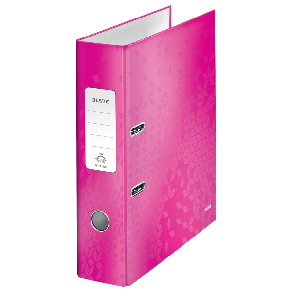 Bibliorafturi - Biblioraft plastifiat 8cm roz metalizat wow leitz