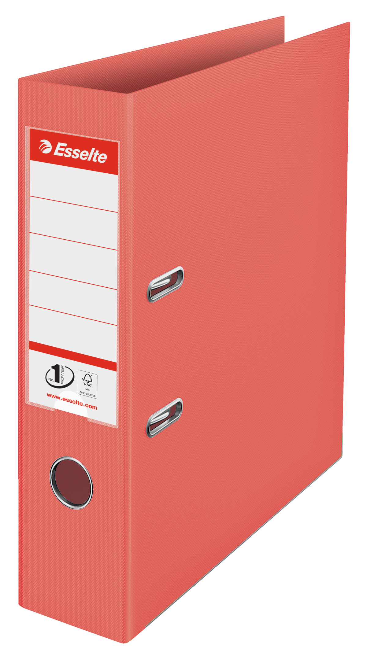 Bibliorafturi - Biblioraft plastifiat int-ext 7.5 cm corai nr1 power colour'breeze fsc esselte