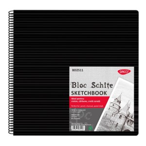 Art & Craft si Artizanat - Bloc 25x25 schite 110g 80 file hartie neagra daco bd2511