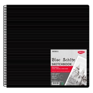 Art & Craft si Artizanat - Bloc 30x30 schite 110g 80 file hartie neagra daco bd3011