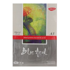 Art & Craft si Artizanat - Bloc a3 acril 300g 10 file daco bd331