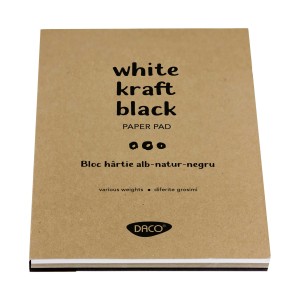 Birotică și Papetărie - Bloc a4 alb-natur-negru 60 file daco bd403
