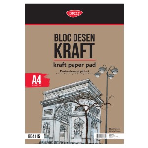 Art & Craft si Artizanat - Bloc a4 hartie craft 115g 50 file daco bd4115
