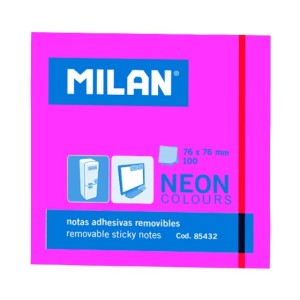 Birotică și Papetărie - Bloc notes adeziv 76x76 neon roz 85432 10 buc