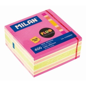 Birotică și Papetărie - Bloc notes adeziv cub 76x76 fluo milan 415508400