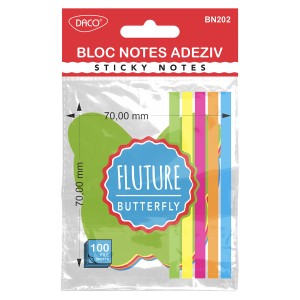 Birotică și Papetărie - Bloc notes adeziv fluture daco bn202