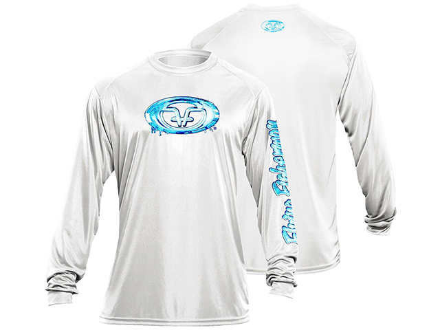 Bluza Flying Fisherman Water Logo Performance Tee White M [0]