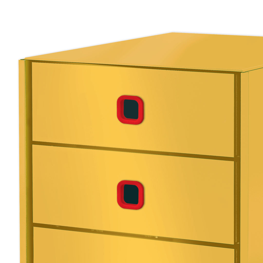 Cabinet 3 sertare galben chihlimbar cosy click&store leitz [2]