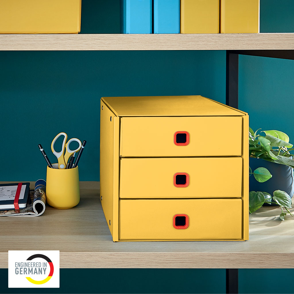 Cabinet 3 sertare galben chihlimbar cosy click&store leitz [1]