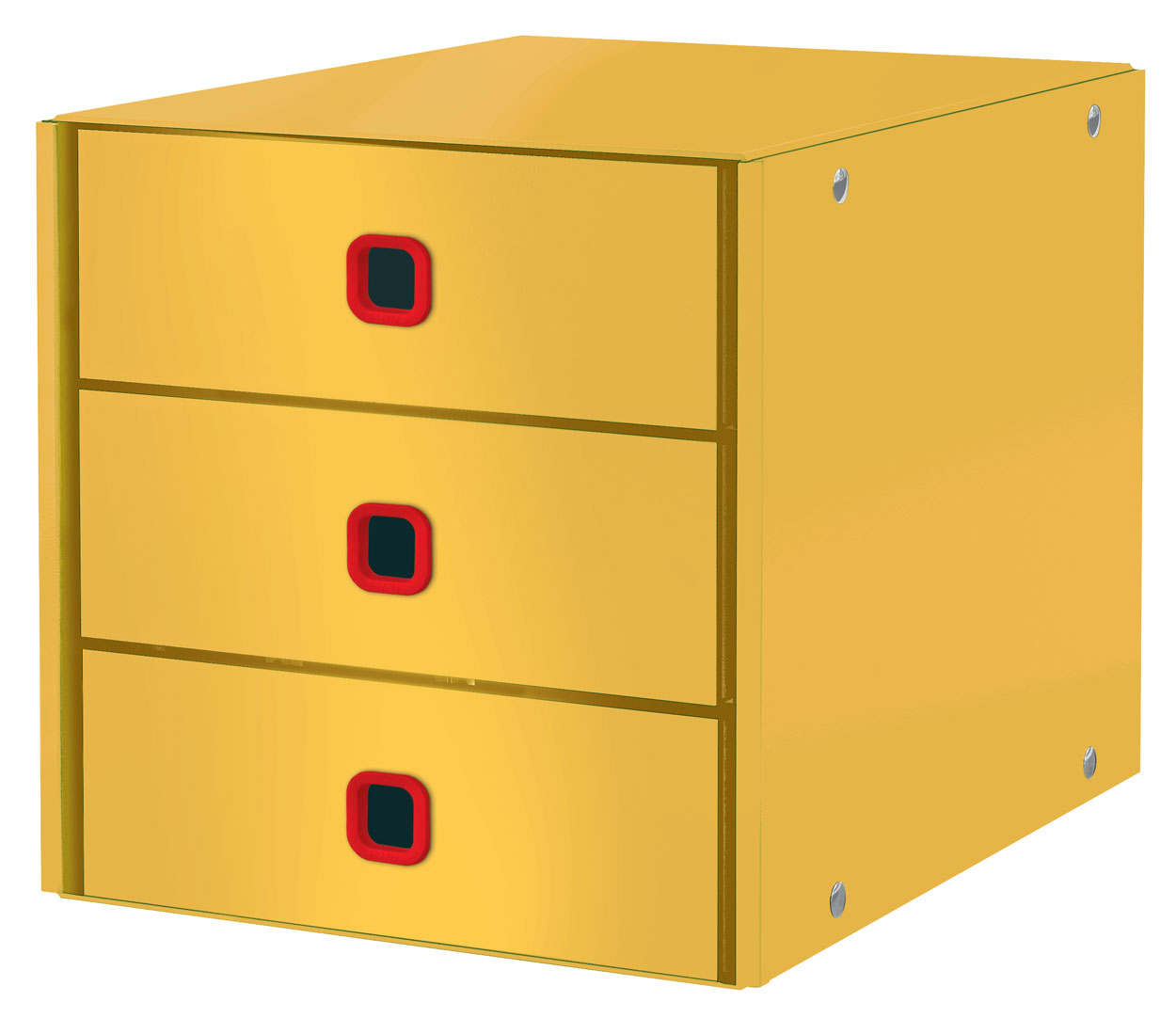Arhivare - Cabinet 3 sertare galben chihlimbar cosy click&store leitz