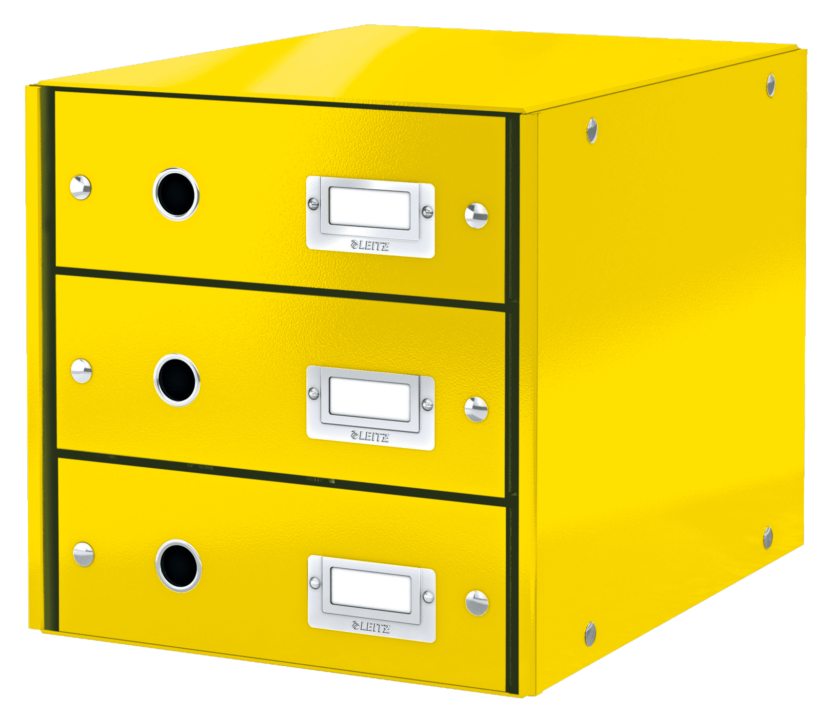 Arhivare - Cabinet 3 sertare galben click&store leitz