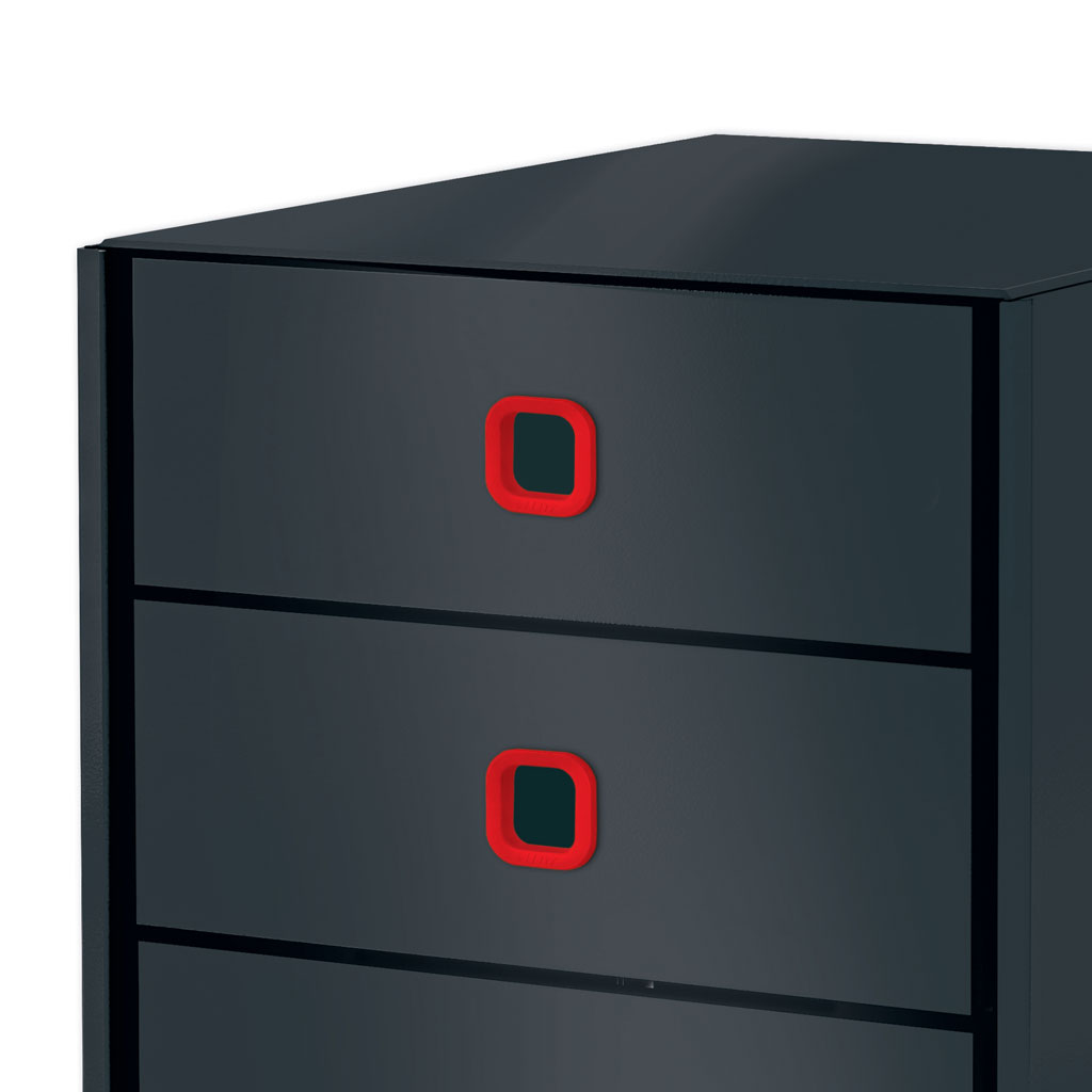 Cabinet 3 sertare gri antracit cosy click&store leitz [2]