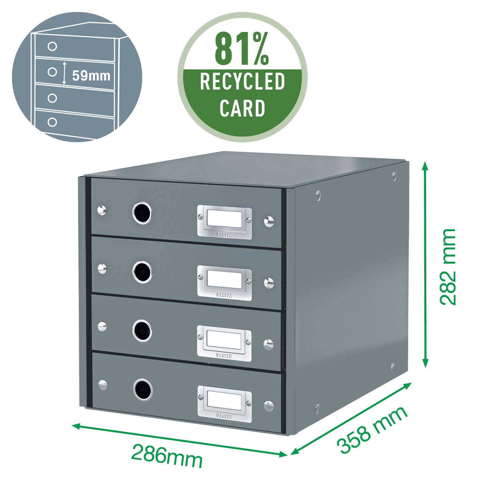 Cabinet 4 sertare alb click&store leitz [1]